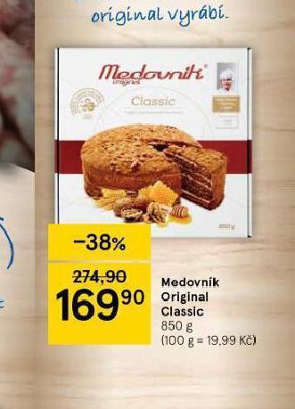 Tesco Medovník original classic nabídka