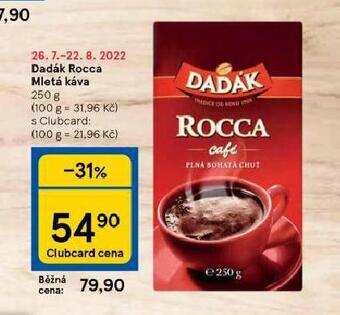 Tesco Dadák rocca mletá káva nabídka