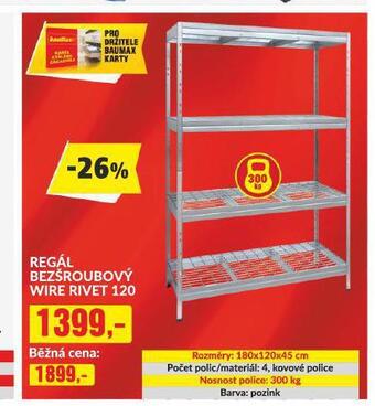 Baumax Regál bezšroubový nabídka