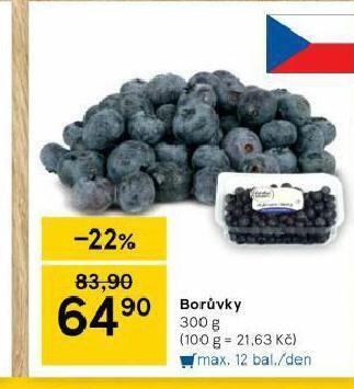 Tesco Borůvky nabídka