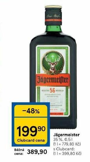 Tesco Jägermeister nabídka