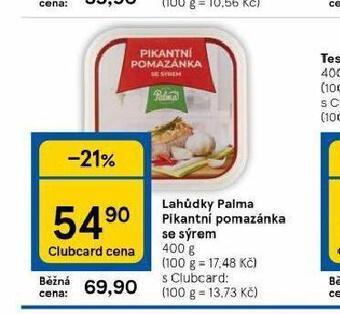 Tesco Pikantní pomazánka se sýrem nabídka