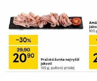 Tesco Pražská šunka nejvyšší jakosti nabídka