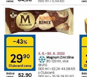 Tesco Magnum zmrzlina nabídka
