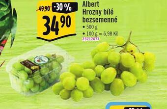 Hrozny bílé bezsemenné