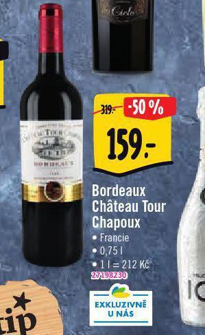 Jip Bordeaux chateau tour chapoux nabídka