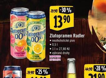 Jip Zlatopramen radler nabídka