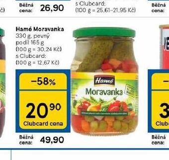 Tesco Hamé moravanka nabídka
