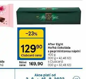 After eight hořká čokoláda s peprmintovou náplní