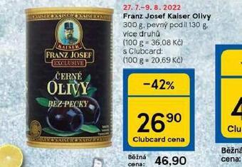 Tesco Franz josef kaiser olivy nabídka