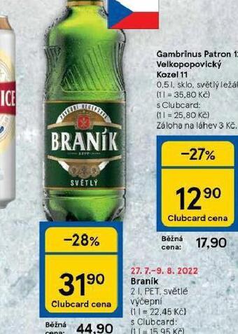 Tesco Pivo braník nabídka