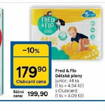 Tesco Fred & flo dětské pleny nabídka