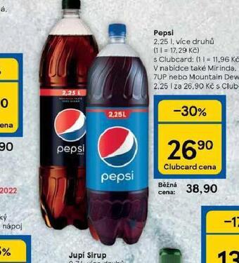 Tesco Pepsi 2,25l nabídka