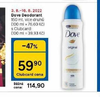 Tesco Dove deodorant nabídka