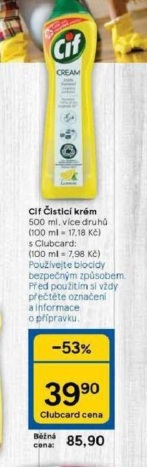 Tesco Cif čistící krém nabídka