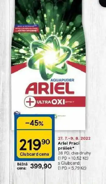 Tesco Ariel prací prášek nabídka
