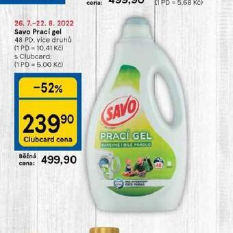 Tesco Savo prací gel nabídka