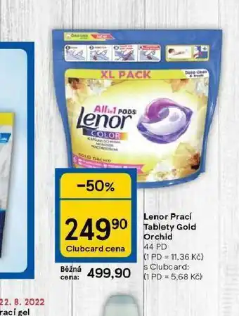 Tesco Lenor prací tablety gold orchid nabídka