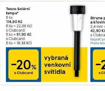 Tesco Tesco solární lampa nabídka