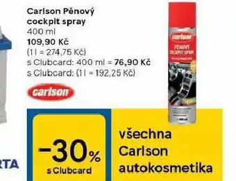 Tesco Carlson pěnový cockpit spray nabídka