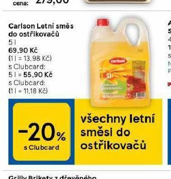 Tesco Carlson letní směs do ostřikovačů nabídka