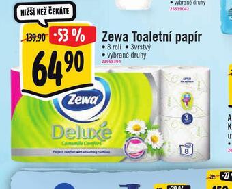Jip Zewa deluxe toaletní papír nabídka