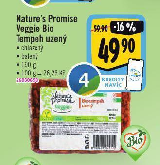 Albert Veggie bio tempeh uzený nabídka