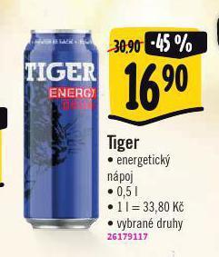 Albert Tiger energy drink nabídka