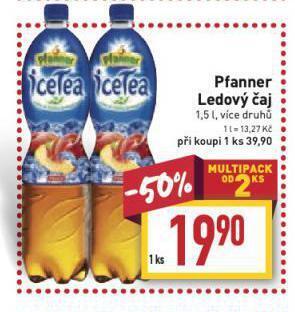 Billa Pfanner ledový čaj nabídka
