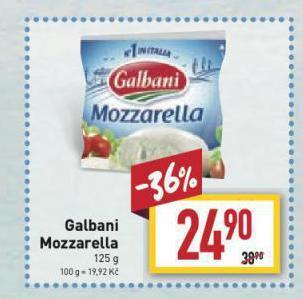 Billa Galbani mozzarella nabídka