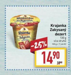 Billa Krajanka zakysaný dezert nabídka