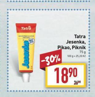 Billa Tatra piknik nabídka