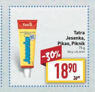 Billa Tatra jesenka nabídka