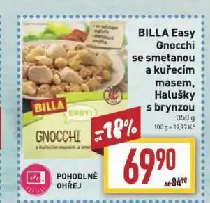 Billa Halušky s bryndzou nabídka