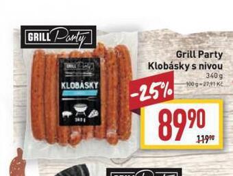 Billa Grill party klobásky s nivou nabídka