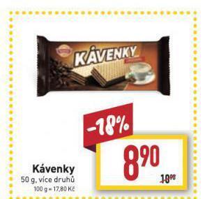 Billa Kávenky nabídka