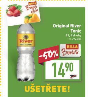 Billa Original river tonic nabídka