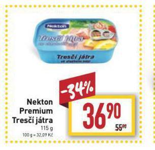 Billa Nekton premium tresčí játra nabídka