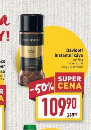 Billa Káva davidoff nabídka