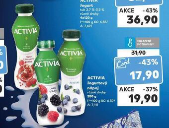 Kaufland Activia jogurtový nápoj nabídka