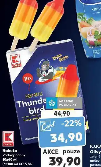 Kaufland Raketa vodový nanuk nabídka