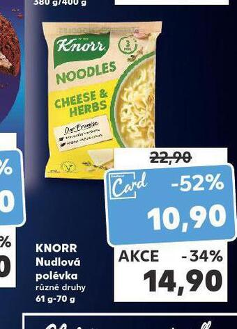 Kaufland Knorr nudlová polévka nabídka