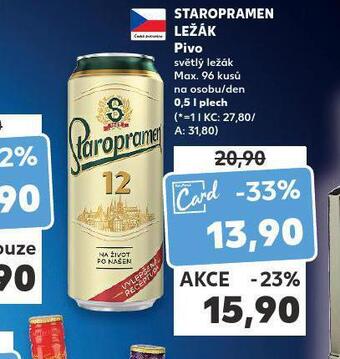 Kaufland Pivo staropramen 12 nabídka