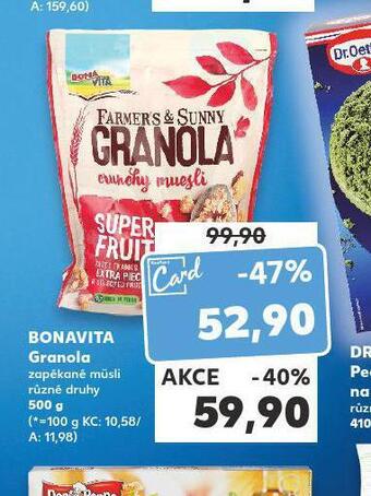 Kaufland Bonavita granola nabídka