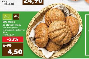 Kaufland Bio mušle se zlatým lnem nabídka