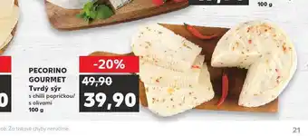 Kaufland Pecorino gourmet tvrdý sýr nabídka