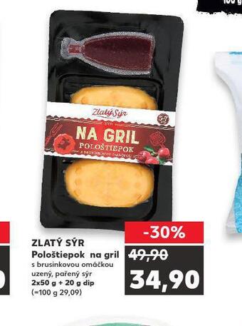 Kaufland Zlatý sýr pološtiepok na gril nabídka