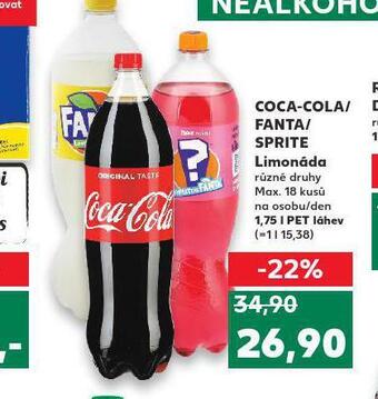 Kaufland Coca cola, fanta, sprite nabídka