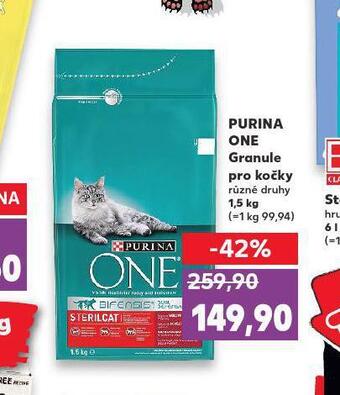 Kaufland Purina one granule pro kočky nabídka