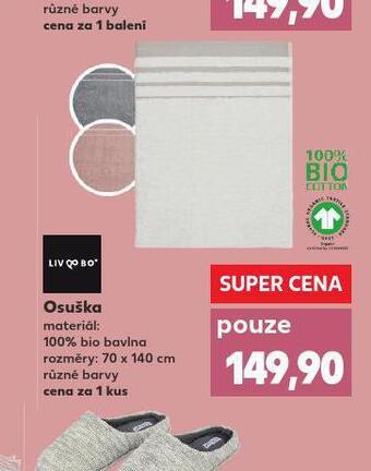 Kaufland Osuška 70 x 140 cm nabídka